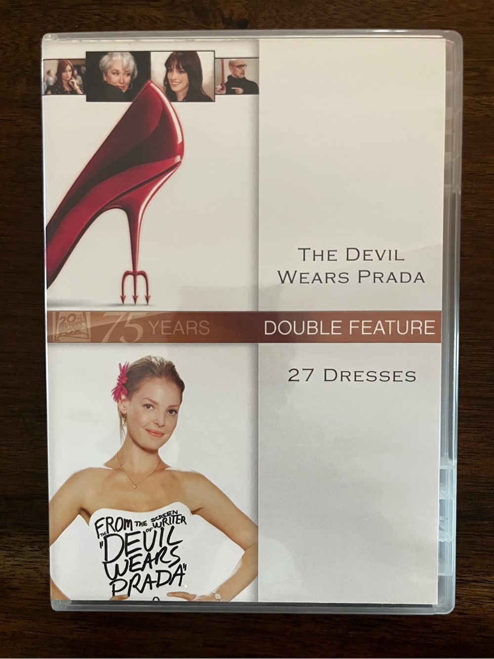 The Devil Wears Prada / 27 Dresses Double Feature DVD - White & Red Cover